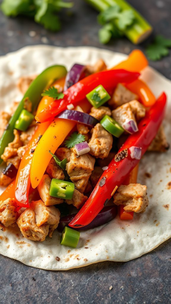 turkey fajitas with peppers turkey fajitas with peppers
