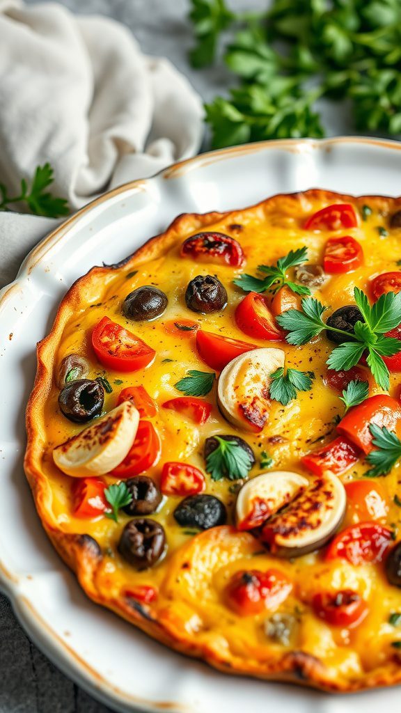 vegetable frittata with herbs 1