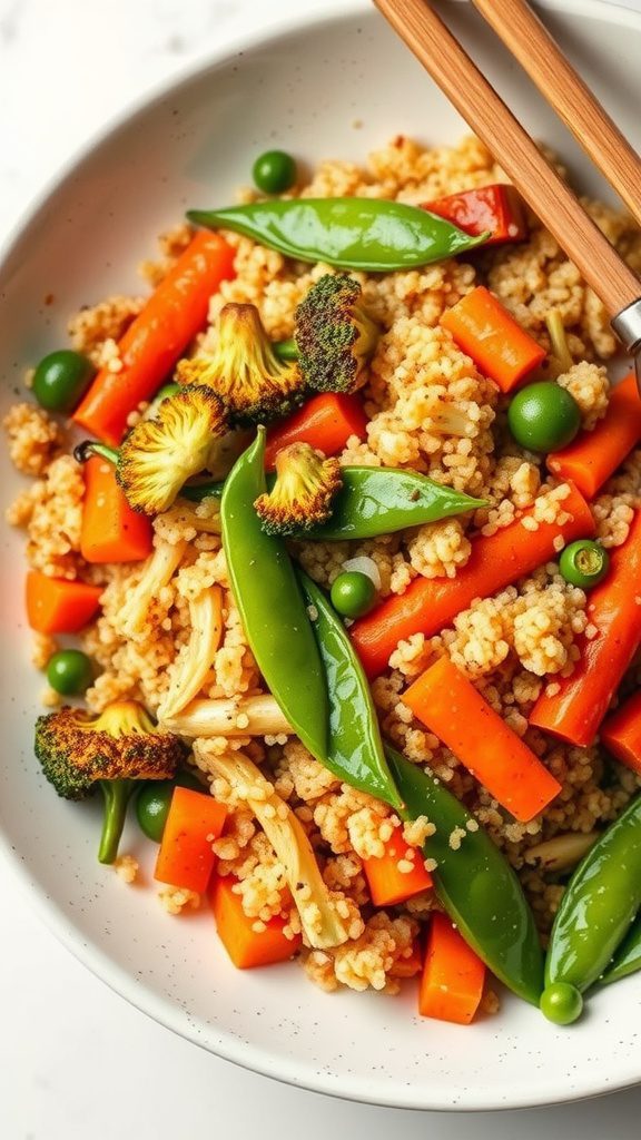 vegetable quinoa stir fry vegetable quinoa stir fry