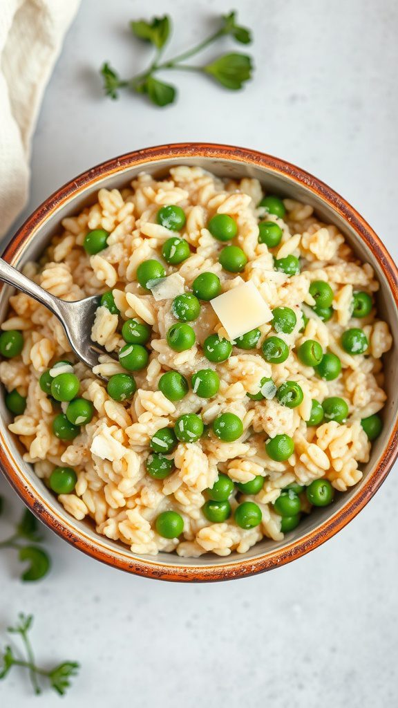vegetable risotto with peas