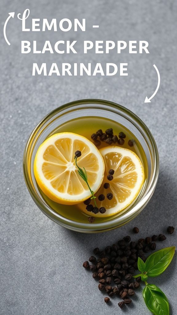 zesty lemon black pepper marinade