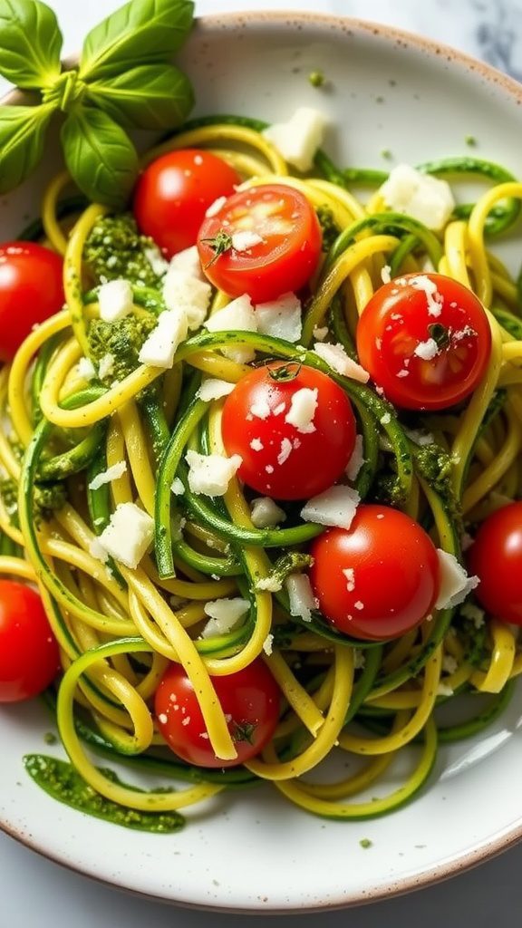zucchini noodles with pesto 3 zucchini noodles with pesto 3