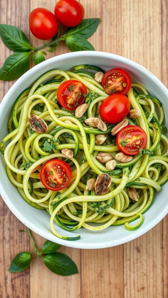 zucchini noodles with pesto 4 zucchini noodles with pesto 4