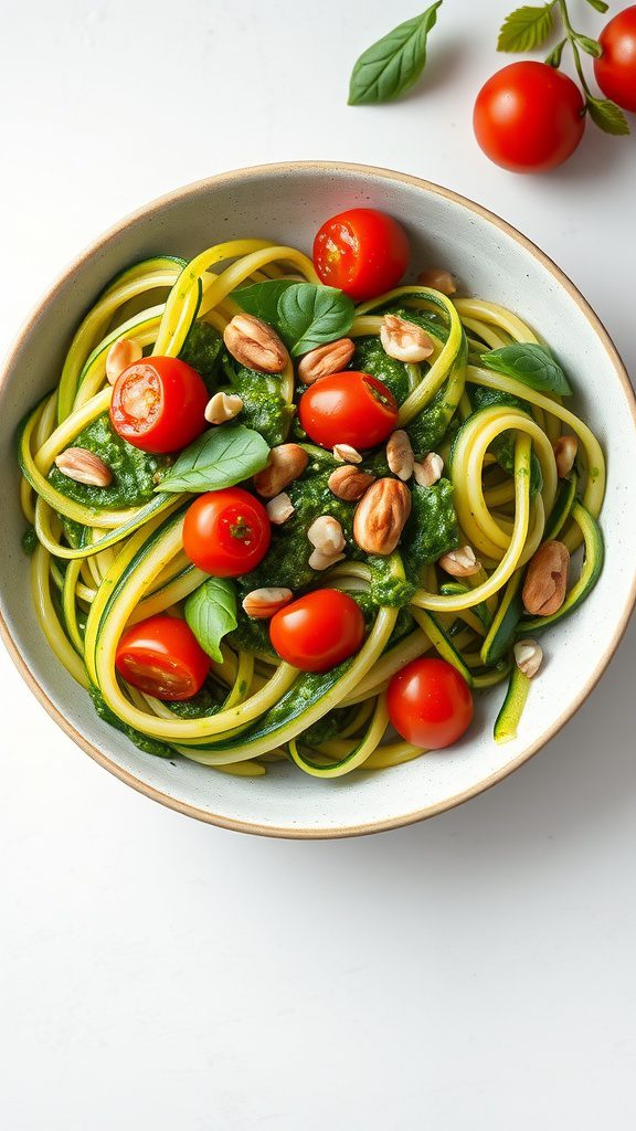 zucchini noodles with pesto 5