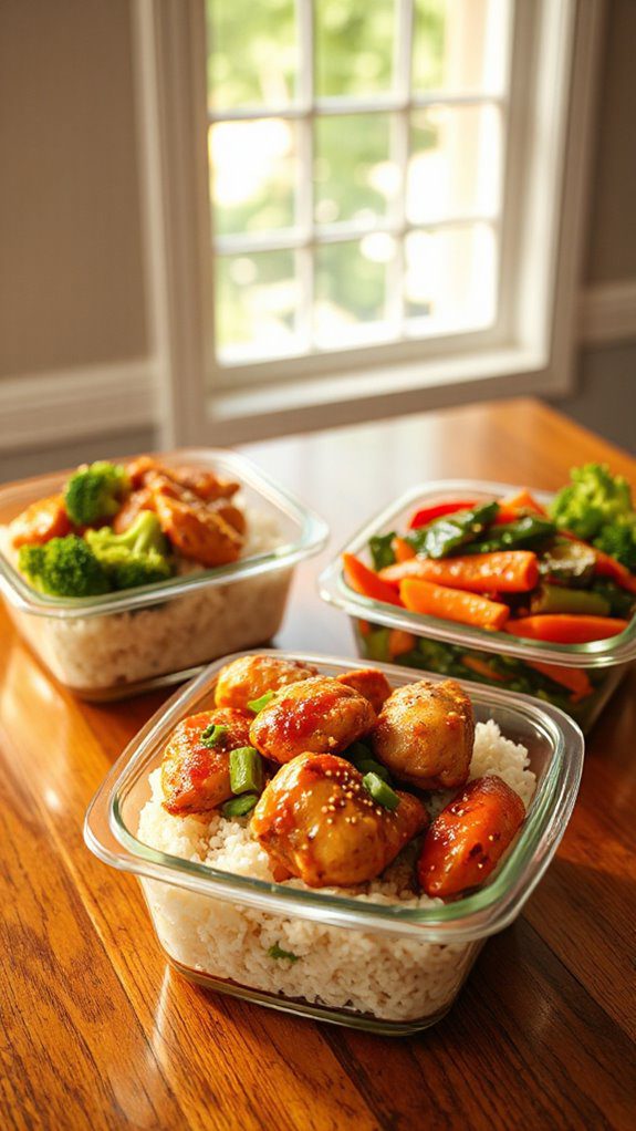 asian chicken rice bowls