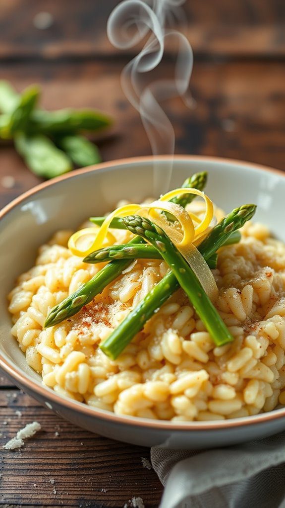 asparagus lemon flavored risotto