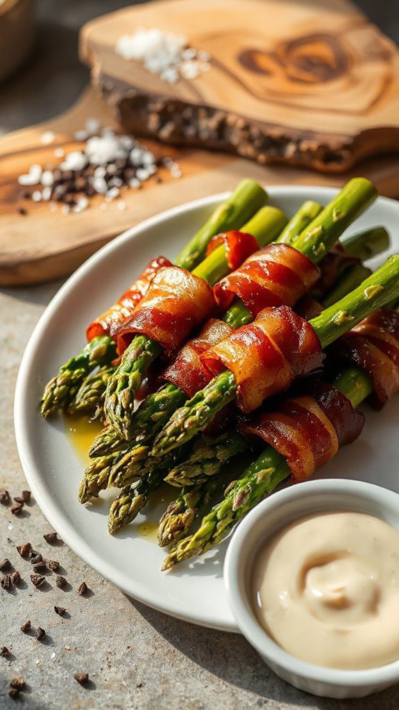 asparagus wrapped in bacon