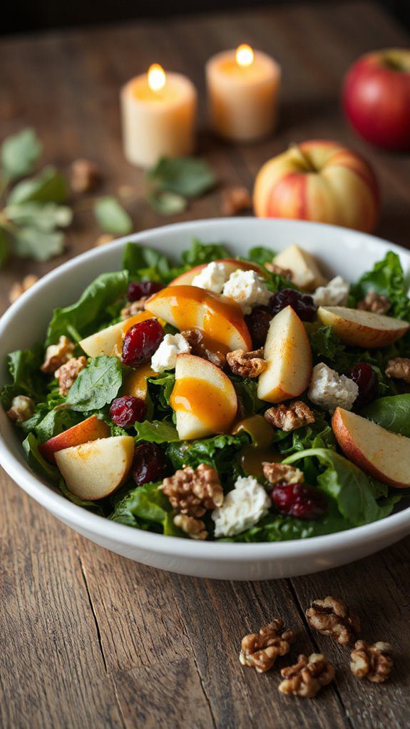 autumn inspired fruit and nut salad