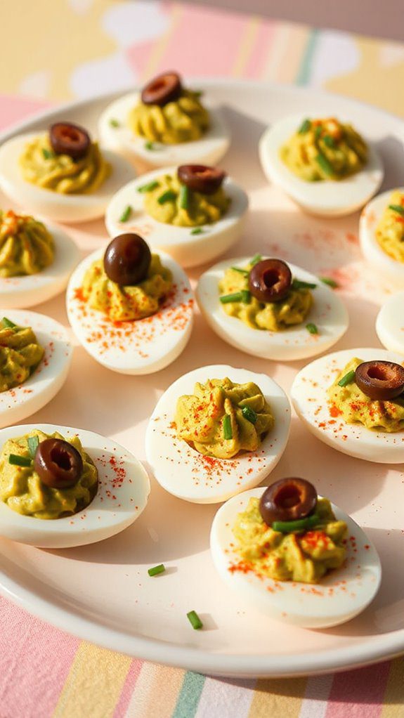 avocado filled deviled eggs avocado filled deviled eggs