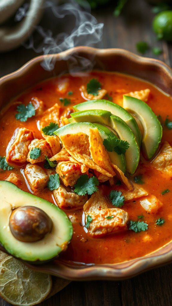 avocado infused tortilla soup avocado infused tortilla soup