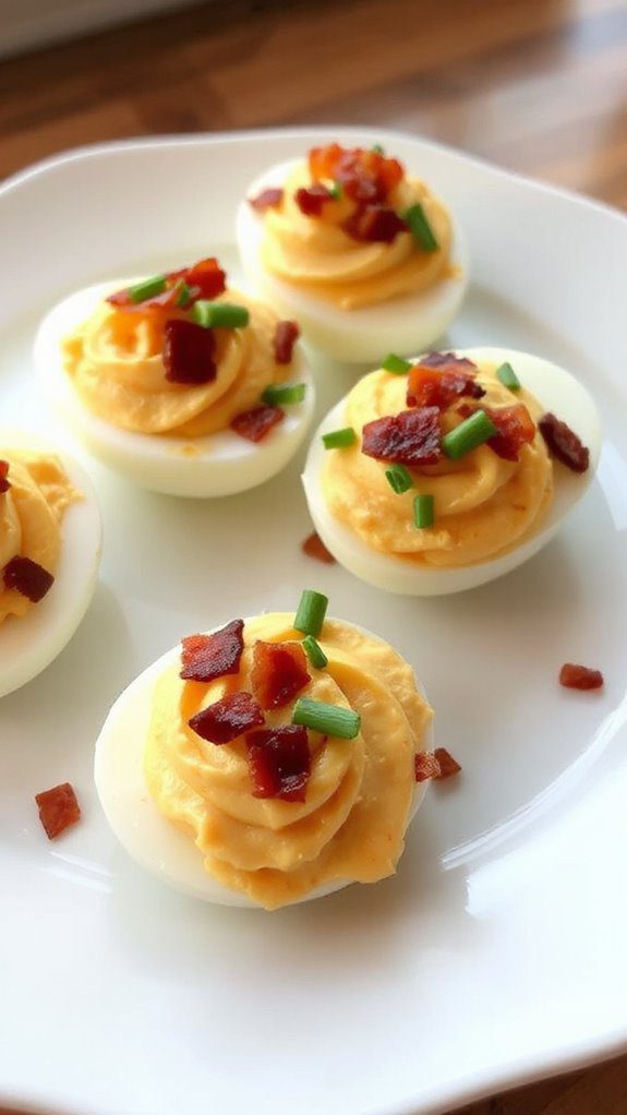 bacon cheddar stuffed eggs bacon cheddar stuffed eggs