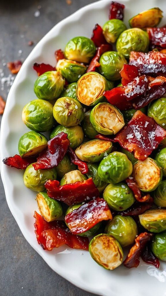 bacon infused roasted brussels sprouts bacon infused roasted brussels sprouts
