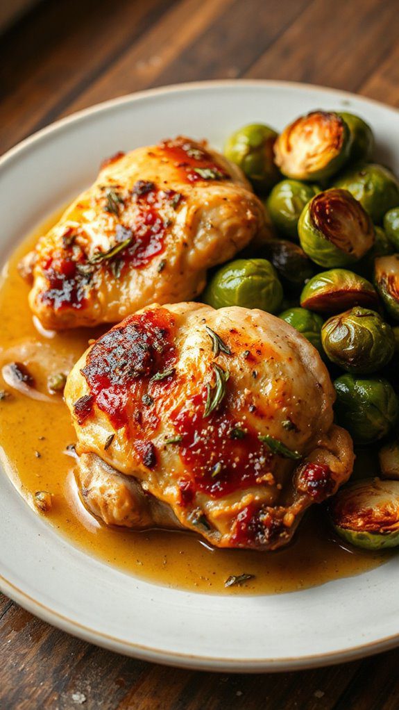 baked chicken with brussels sprouts baked chicken with brussels sprouts