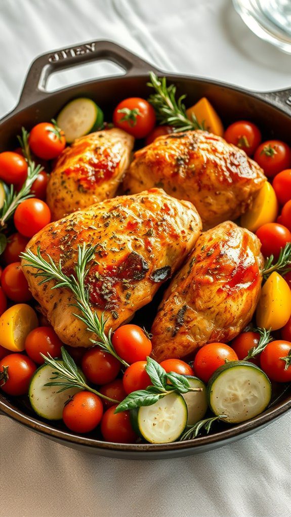 baked chicken with vegetables
