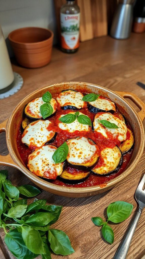 baked eggplant with cheese baked eggplant with cheese