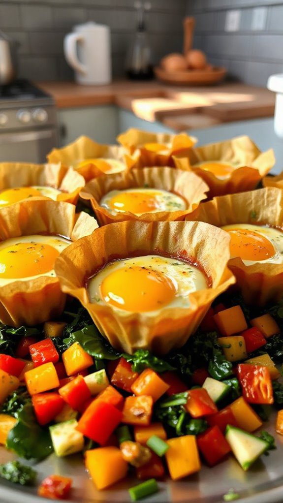 baked veggie egg cups