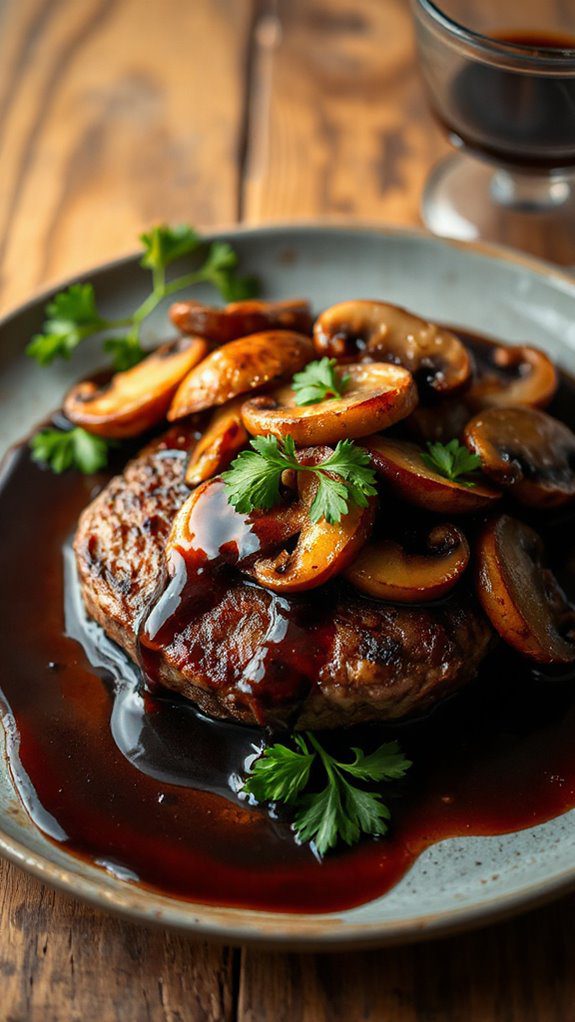 balsamic glazed hamburger steak balsamic glazed hamburger steak