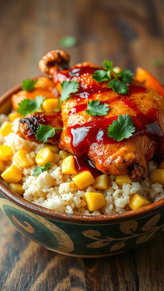 bbq chicken corn bowl
