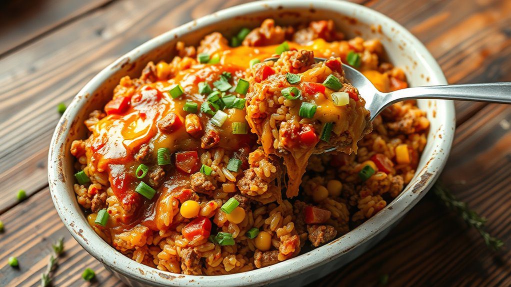 bbq hamburger rice casserole bbq hamburger rice casserole