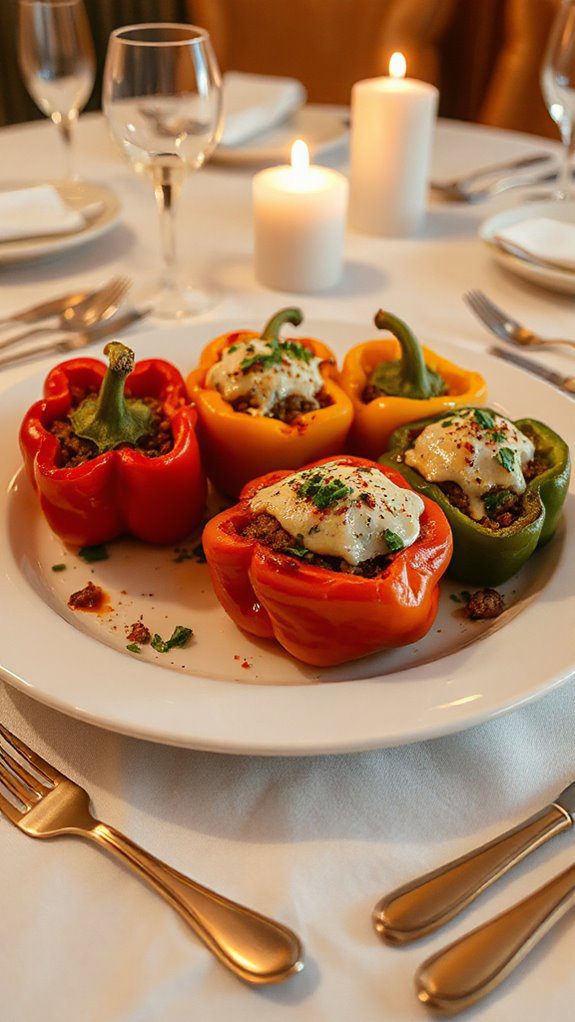 beef and cheese stuffed peppers beef and cheese stuffed peppers