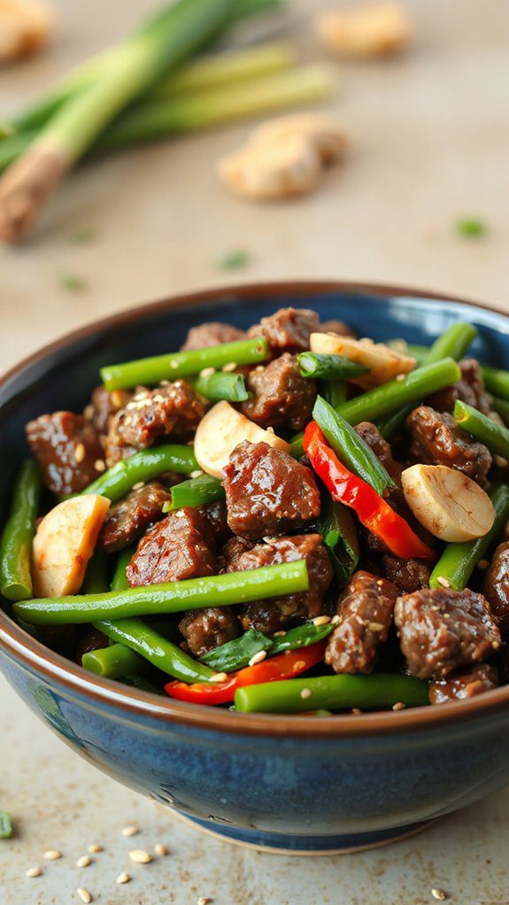 beef and green bean stir fry