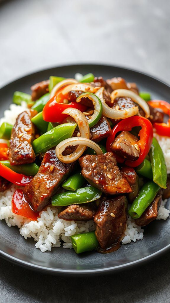 beef and snow pea stir fry beef and snow pea stir fry