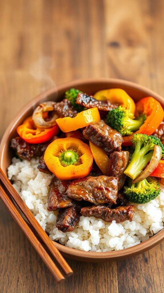 beef and vegetable stir fry