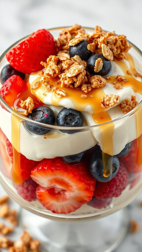 berry granola yogurt parfait