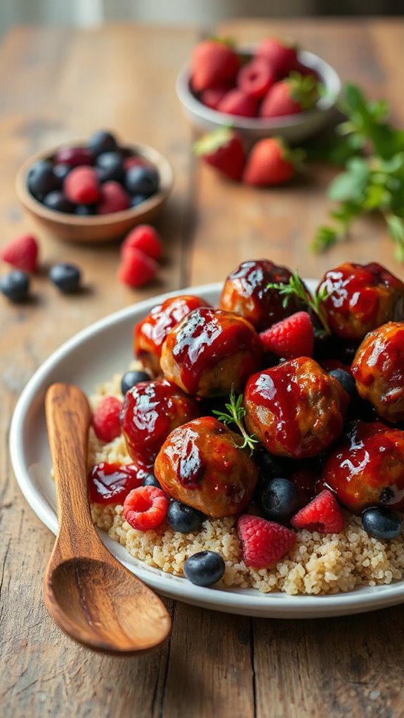 berry infused savory meatballs berry infused savory meatballs