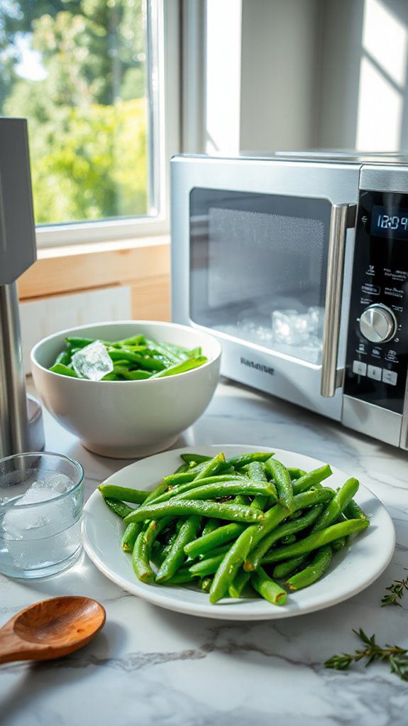 blanch green beans quickly