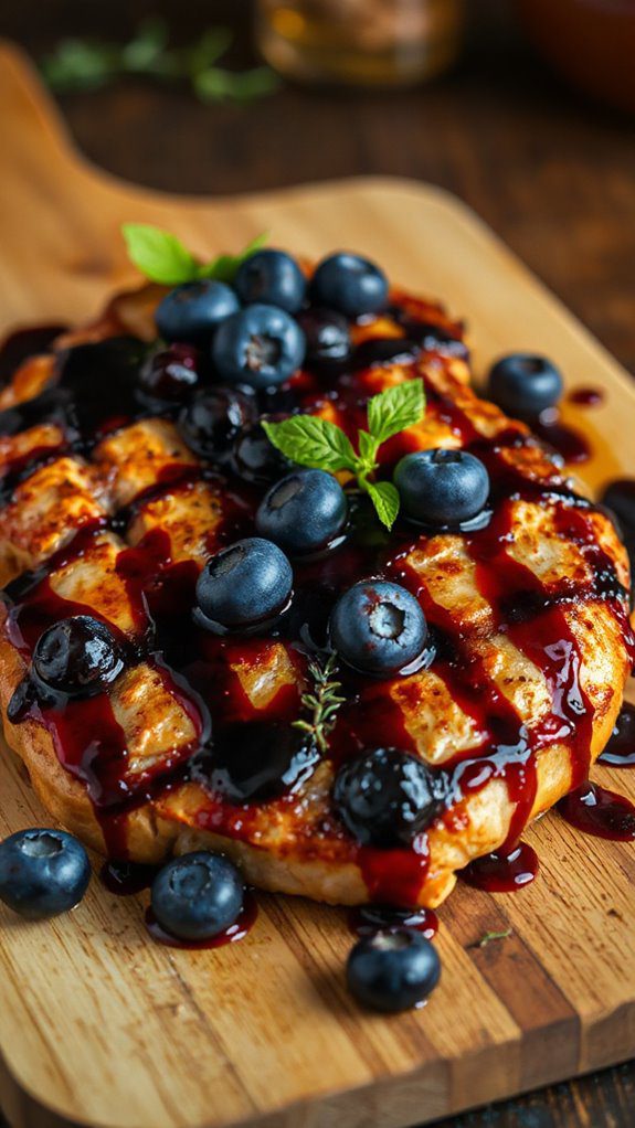 blueberry balsamic pork chops