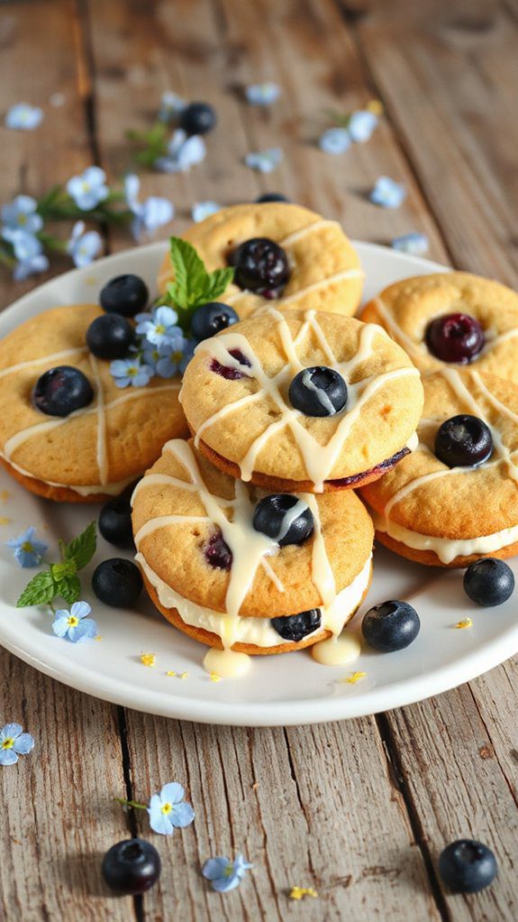 blueberry cheesecake sandwich delights