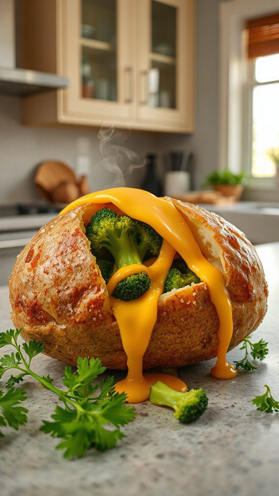 broccoli cheddar stuffed potato