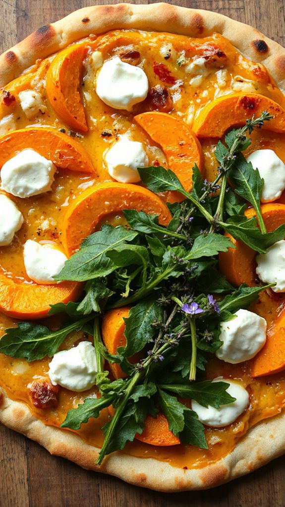 butternut squash arugula pizza
