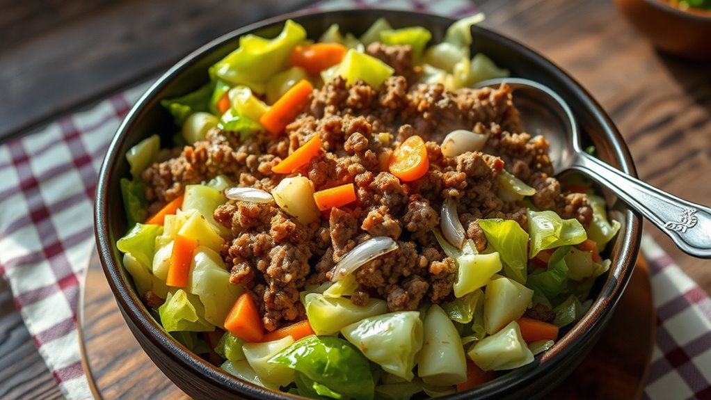 cabbage and hamburger dish