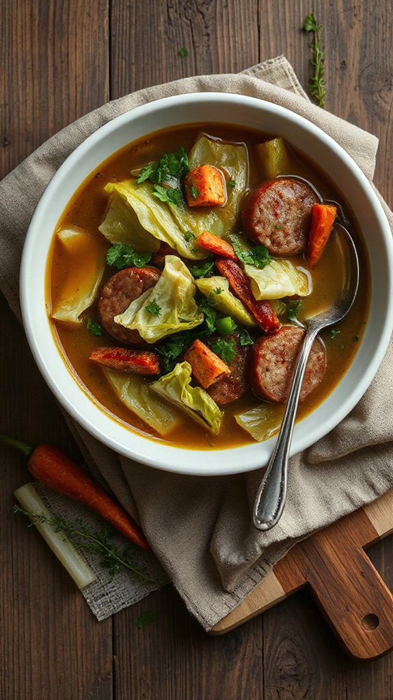 cabbage and sausage soup cabbage and sausage soup