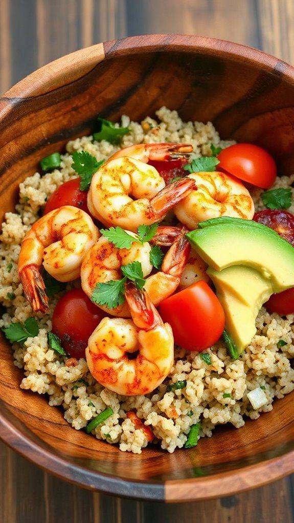 cajun shrimp quinoa dish cajun shrimp quinoa dish