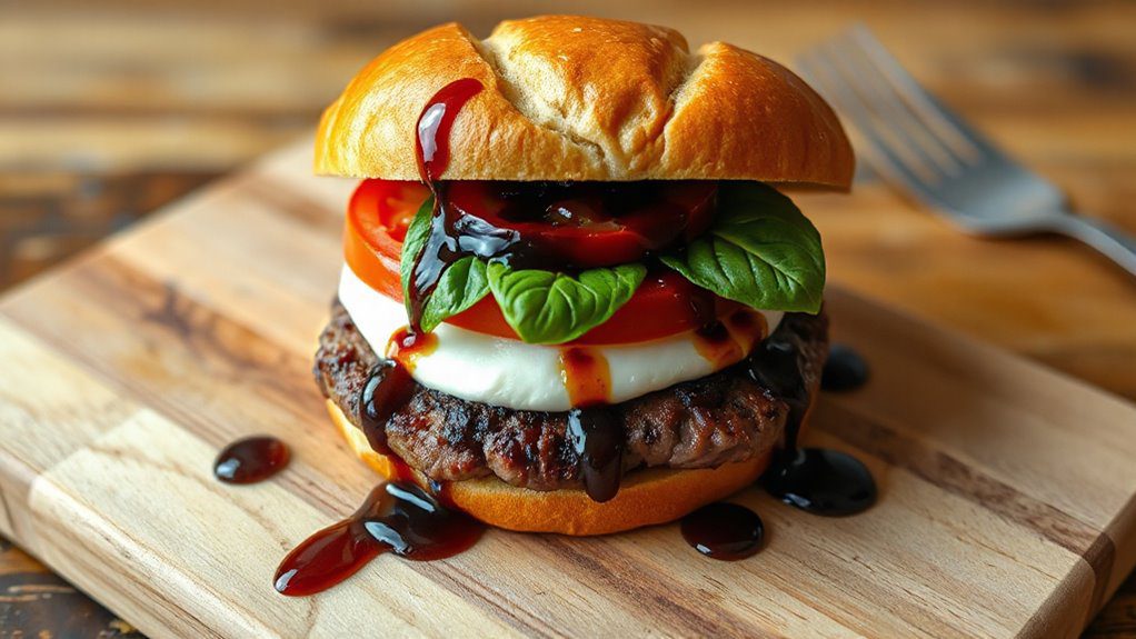 caprese inspired burger creation caprese inspired burger creation