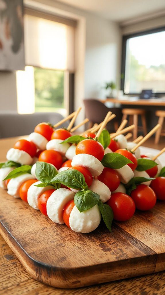 caprese salad on skewers caprese salad on skewers