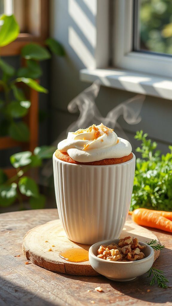 carrot cake in mug