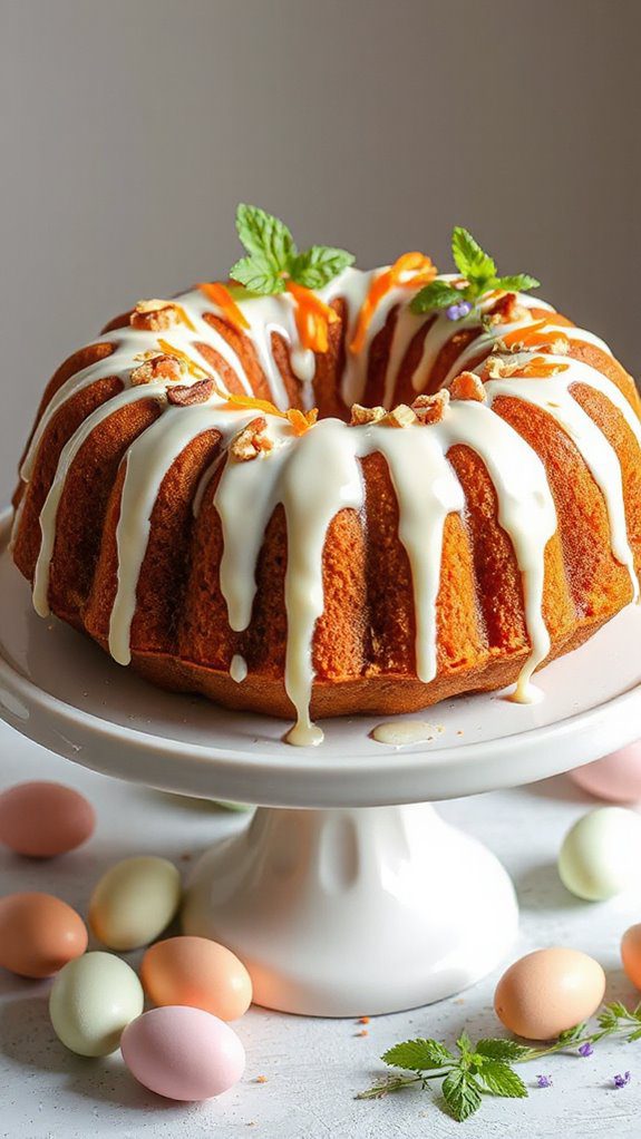 carrot cake with glaze