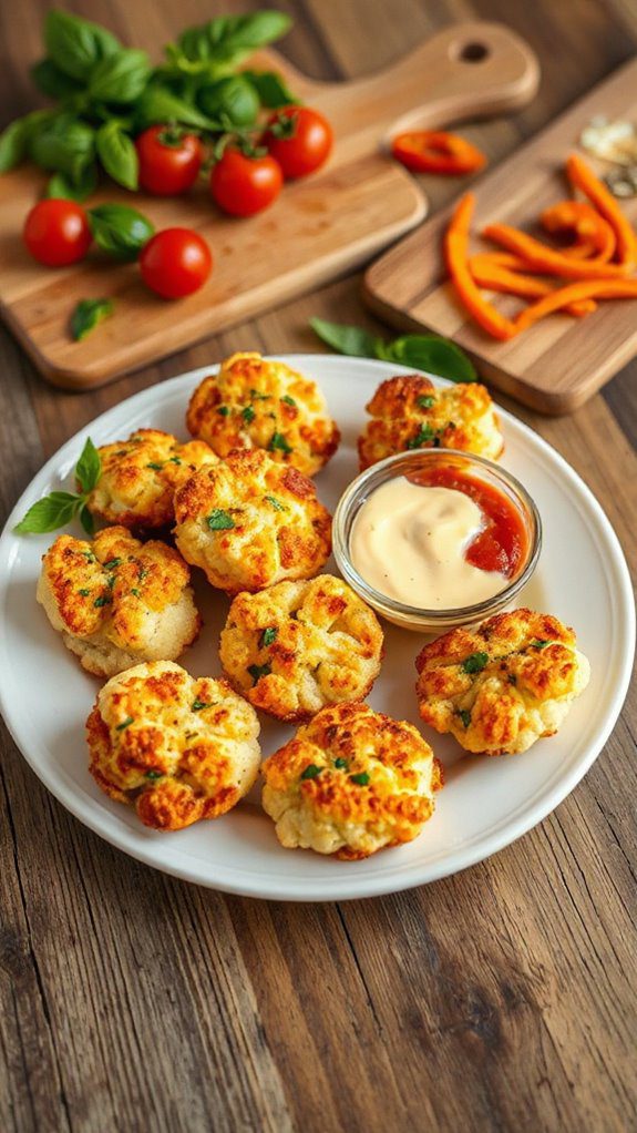 cauliflower based pizza snacks