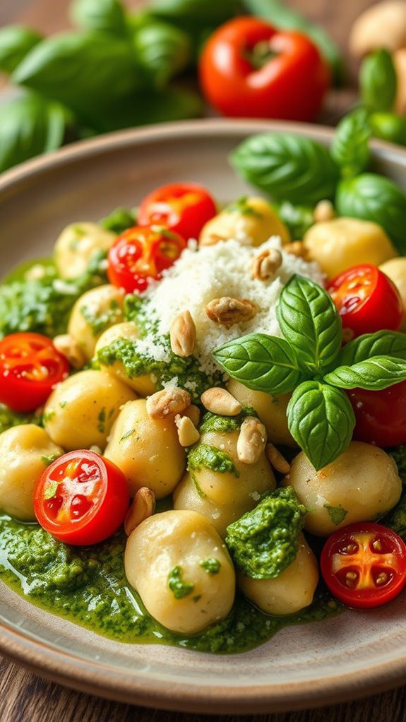 cauliflower gnocchi with pesto
