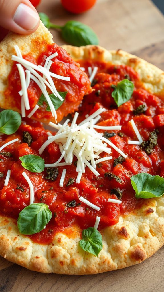 cauliflower pizza with vegetables