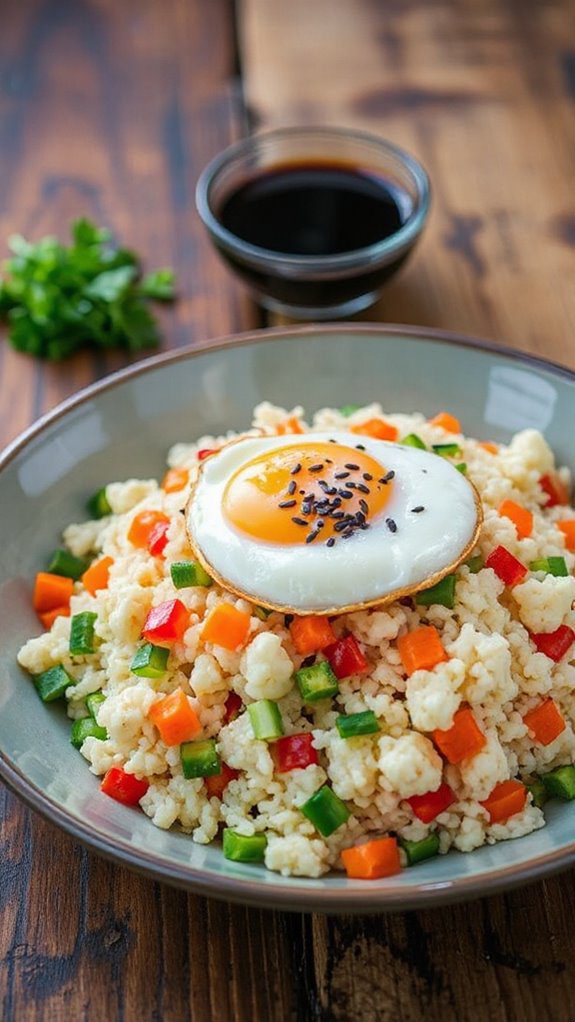 cauliflower rice with egg cauliflower rice with egg