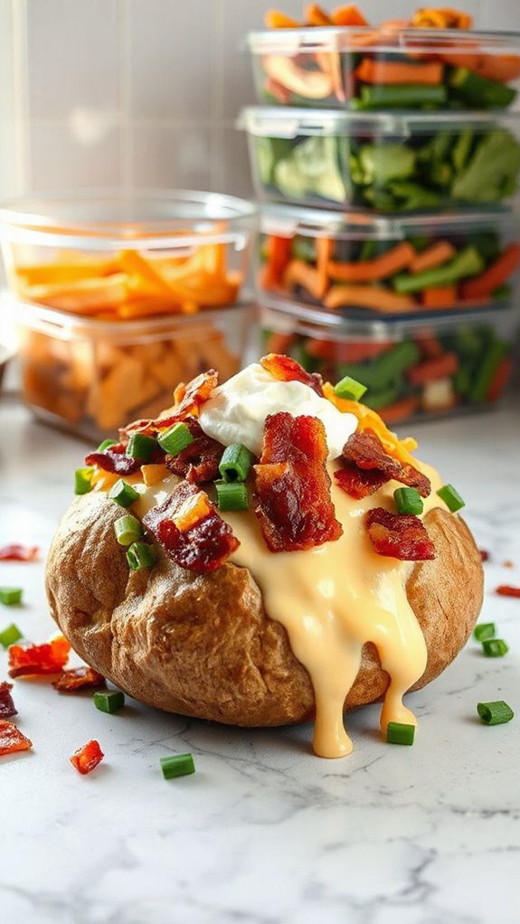 cheesy bacon stuffed potato cheesy bacon stuffed potato