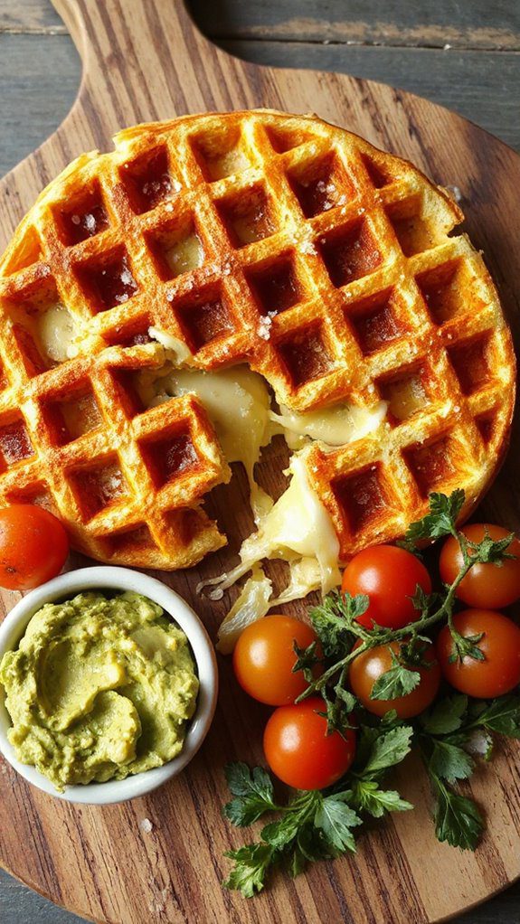 cheesy breakfast chaffle recipe