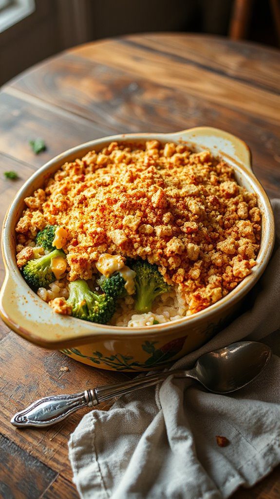 cheesy broccoli rice casserole