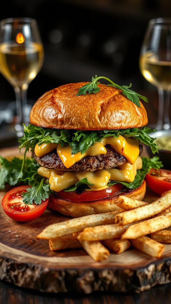 cheesy burger with pasta cheesy burger with pasta