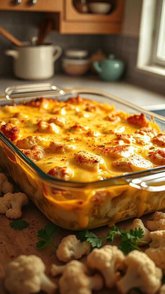 cheesy chicken cauliflower casserole